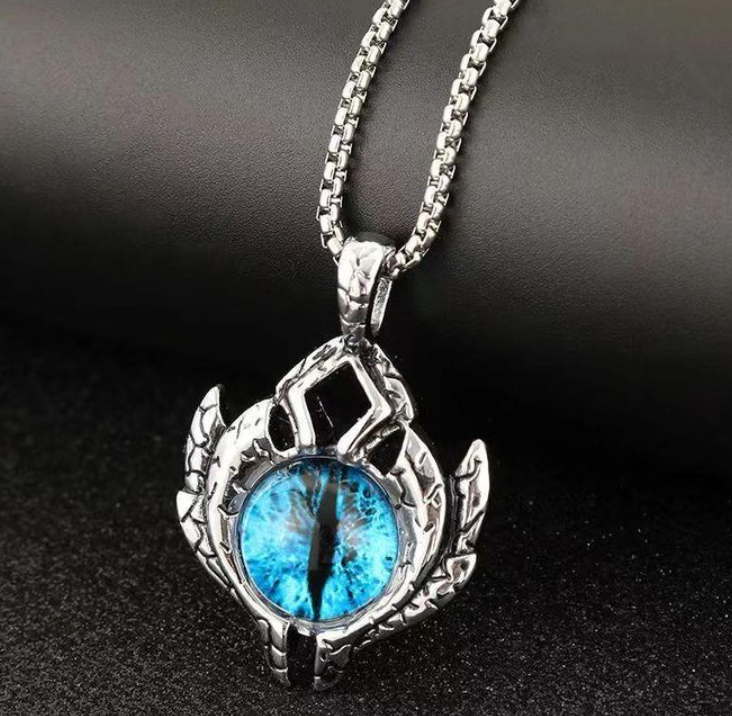 CALLIARA New Devil's Eye Sleek Men's Metal Necklace
